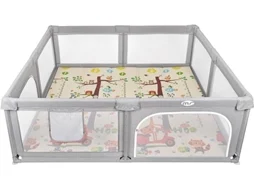 Tapete para Brincar de Bebê TRENDY 180X120 Cm Tapete Dupla Face Muito Acolchoado 1Cm de Espessura Dobrável e com Bolsa de Transporte MS