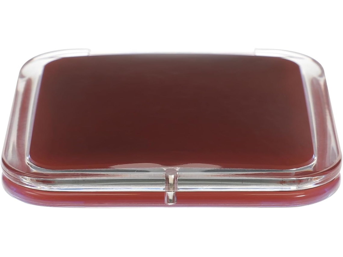 Mini Espelho de Maquiagem Dobrável, 10 Lenços de Bolso, Vermelho Vinho, Compacto para Bolsas e Dispositivos Portáteis. CHABERLU