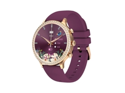 Yizhood Relógio Inteligente Diamante Feminino Bluetooth 1,32 Polegadas Rastreador de Frequência Cardíaca Fitness