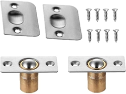 Wooneky Fecho De Bola Em Aço Inoxidável Escovado, Conjunto De 2-ferragens Ajustáveis Para Porta Armário Com Placa
