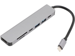 Hub Usb-c 7 Em 1, Estação De Acoplamento Usb-c, Multiportas A Com Usb