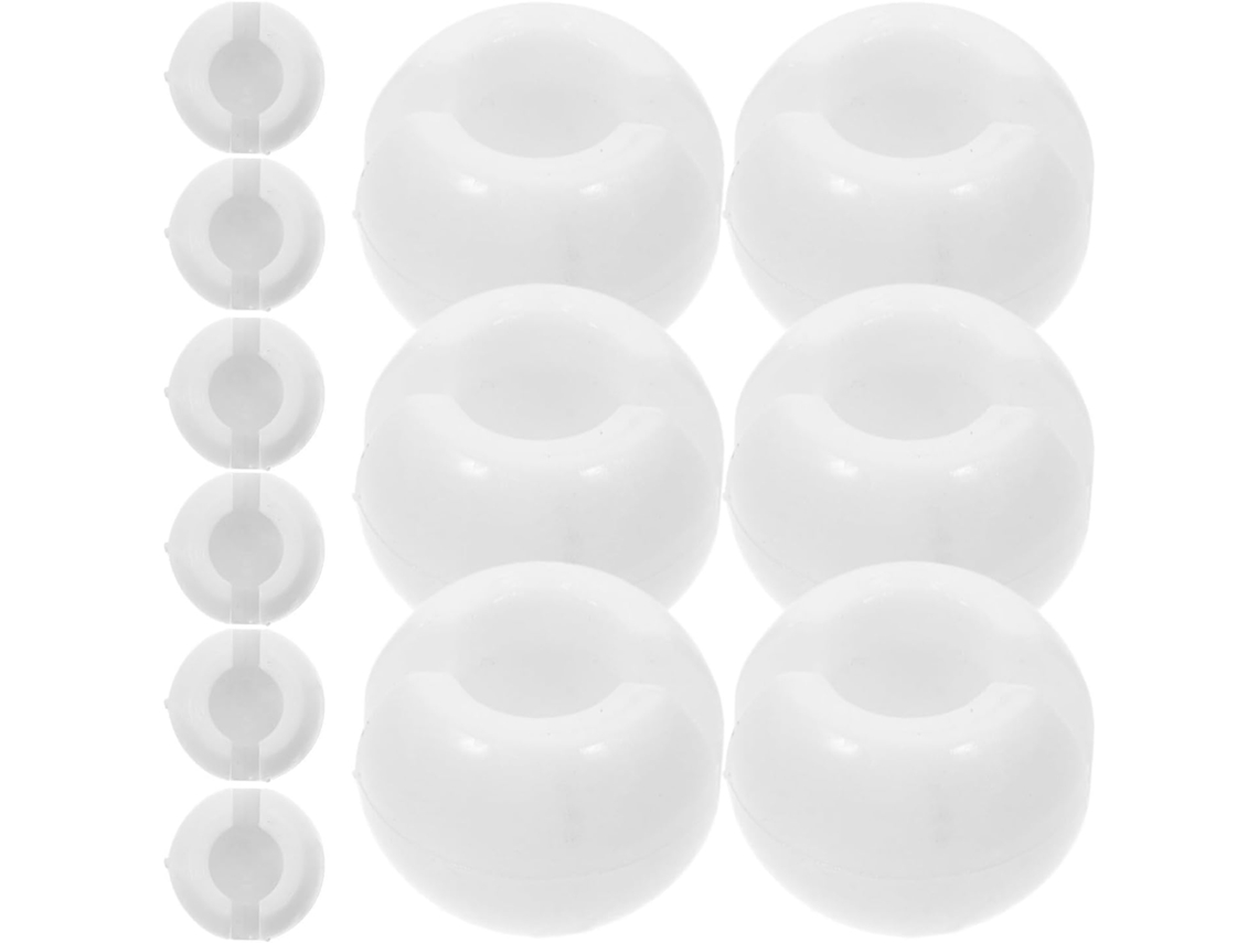 Conjunto De 12 Peças Limitadores Corrente Contas Para Persianas, Acessórios De Plástico Branco, Para Reparo De