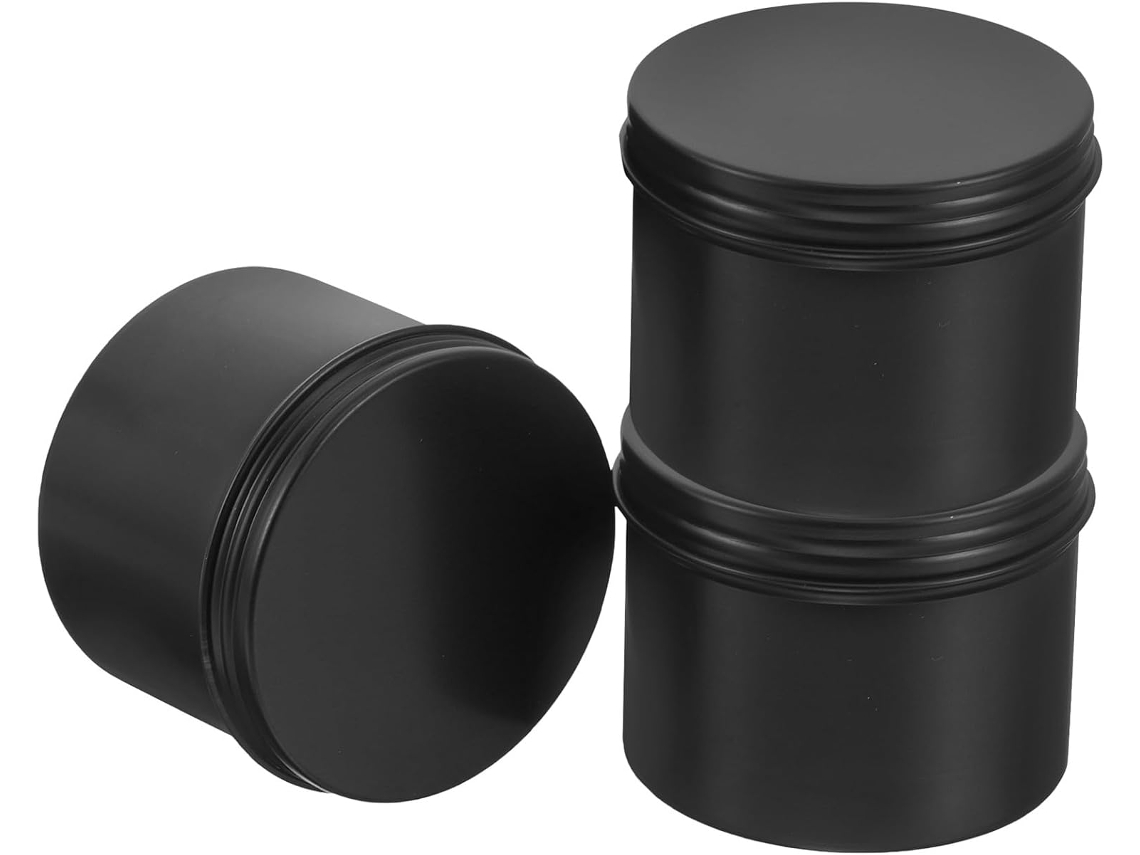 Conjunto De 3 Saboneteiras Em Alumínio Preto Com Design Prático E Fácil