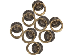 Conjunto De 8 Puxadores Redondos Dobráveis Em Liga Zinco Estilo Retrô Para Portas Armários E Cômodas Instalação Fácil