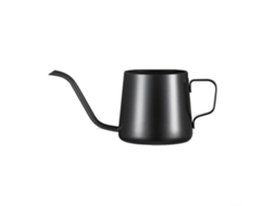 Chaleira De Aço Inoxidável Com Bico De Precisão Para Preparo De Café Coado, Preta, 250ml