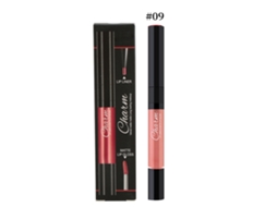 Labial Líquido De Longa Duración 2 Em 1: Esmalte E Lápis Labial, Ferramenta De Maquiagem Cosmética 09