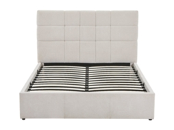 Cama Com Cofre Hopeya Pascal Morabito Bege 140 X 190 Cm Sem Colchã£o Com Estrado