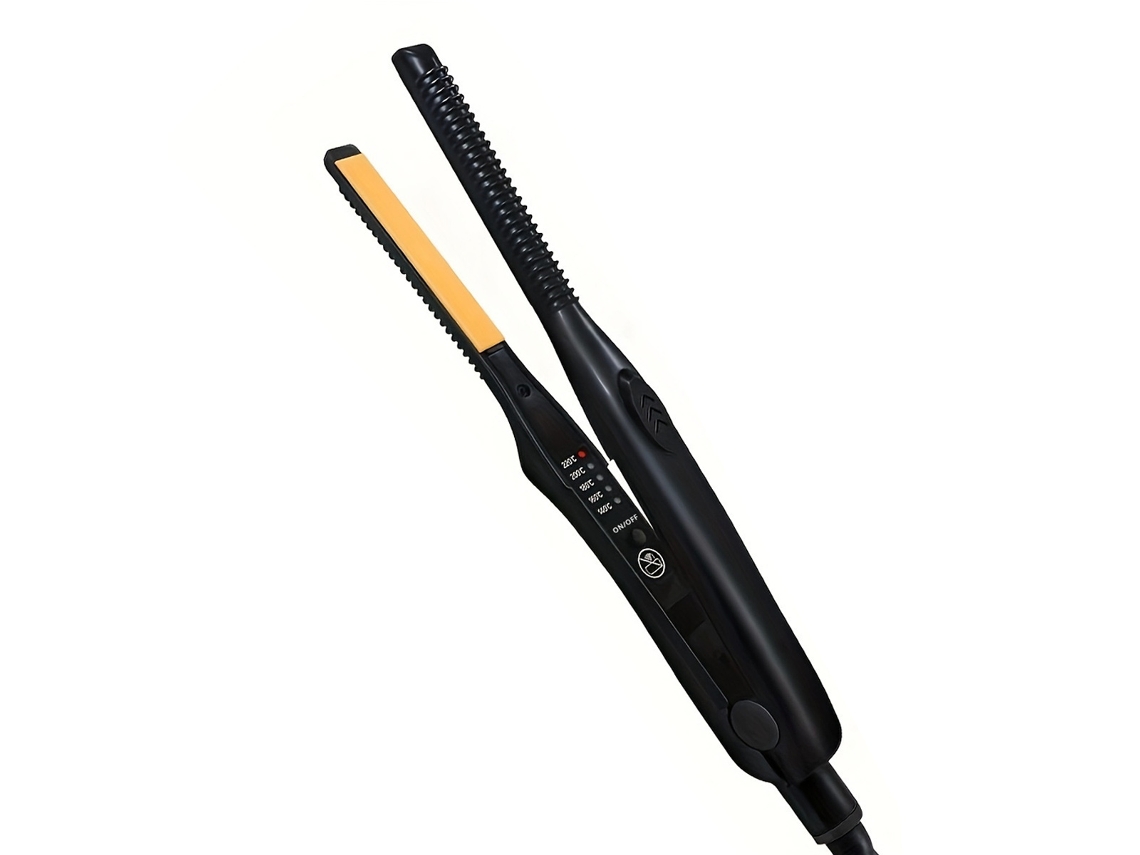 Prancha Alisadora, Modelo Tipo Caneta Ideal Para Cabelos Curtos, Mini Prancha Para A Linha Do Cabelo Com Um Design Que Evita Prender O Cabelo.