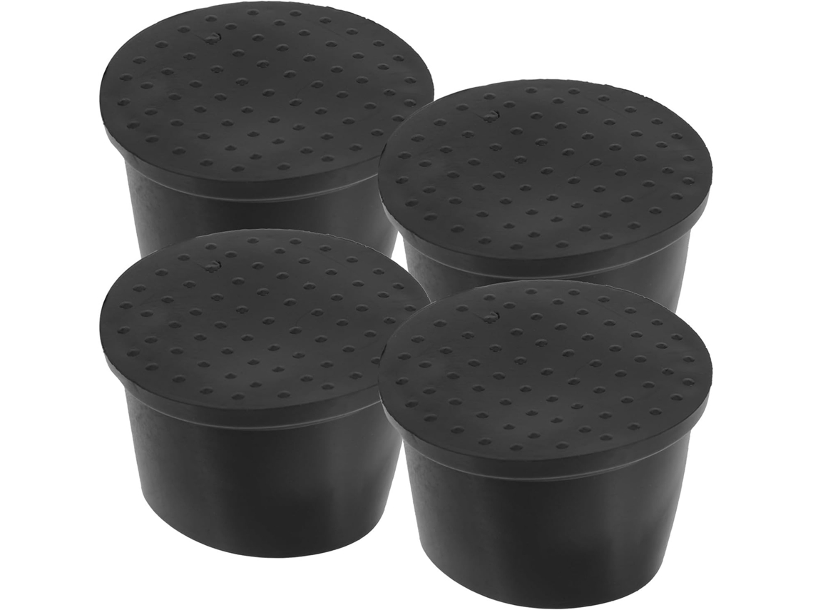 Conjunto De 4 Tigelas Redondas De Borracha Maciça Antiderrapantes, Fáceis De Limpar.