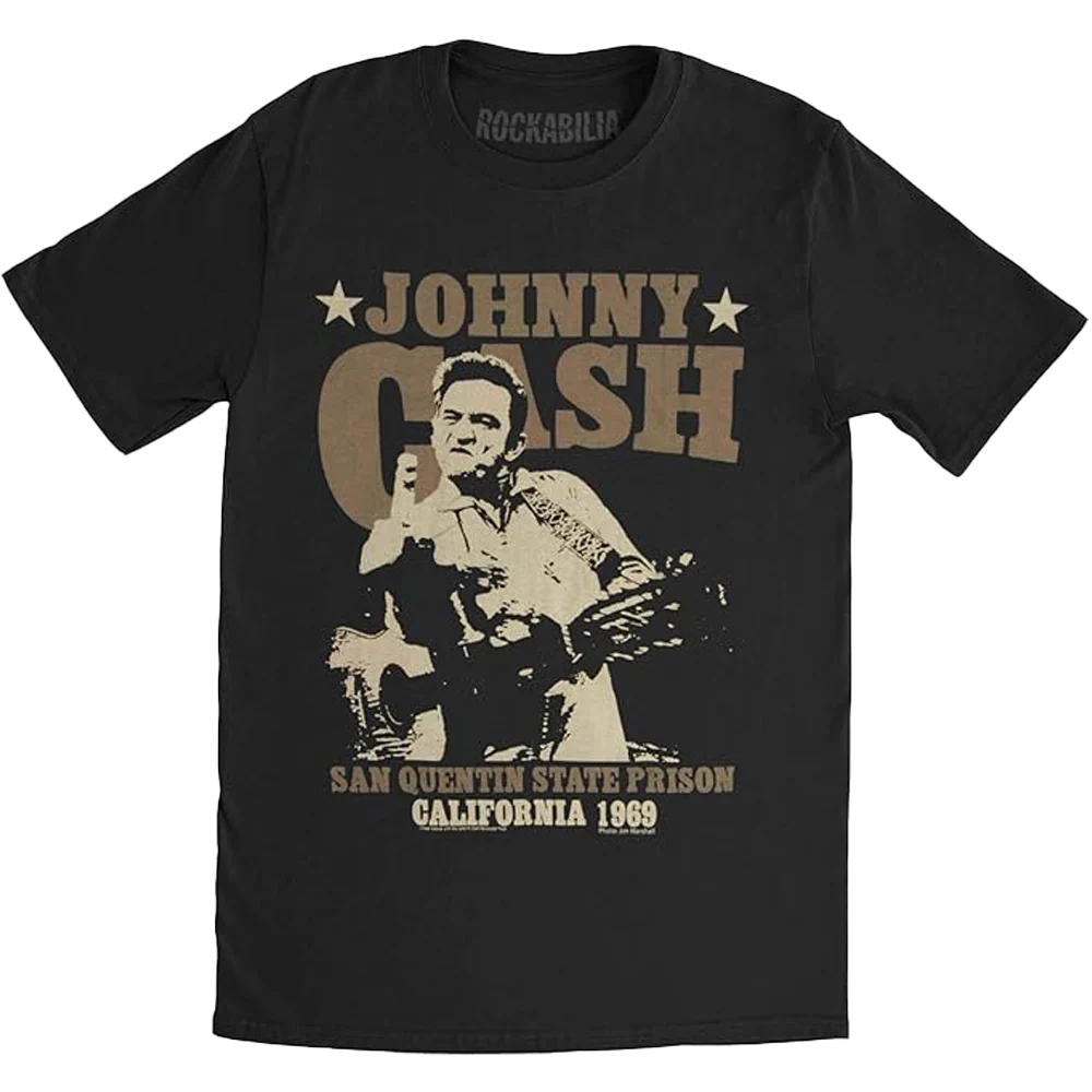 Johnny Cash Outlaw Finger T-shirt Unisex Rockinstone Size:xxxl