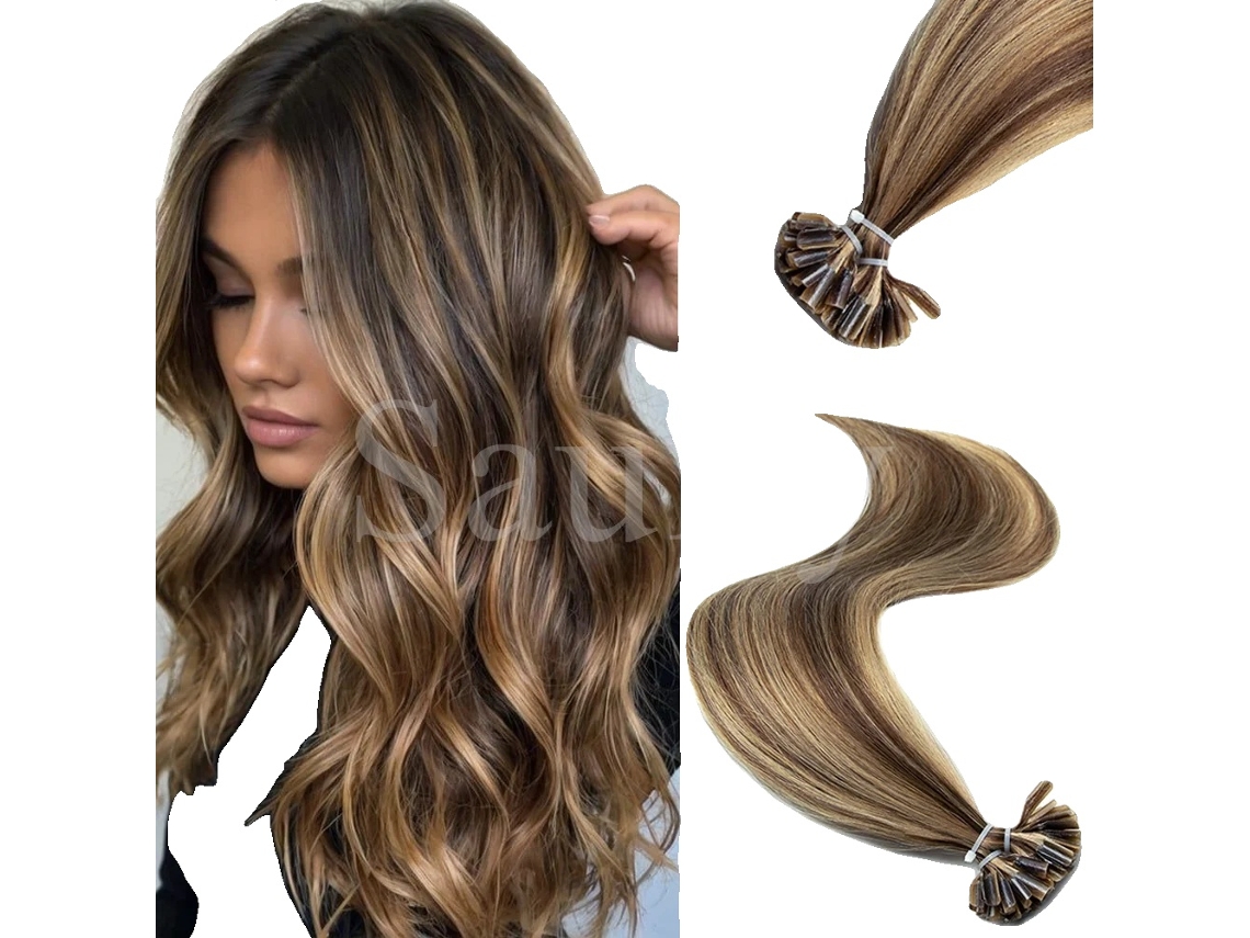 Extensões De Cabelo, Design De Pontas De Unha, Textura Lisa, P4-27, 50 Fios-b, 20polegadas 50cm 30g-b