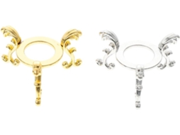 Suporte Ferro Cristal 2 Peças Metal Exclusiva Exibição Decoração Festas Bola Base Casa GOKOCO
