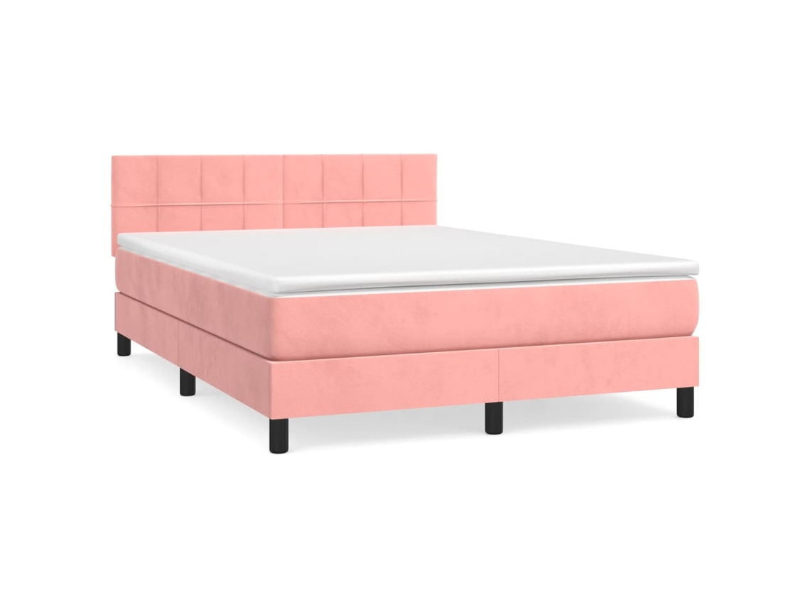 Box Spring Bed, Box Spring Beds Vidaxl Cor-de-rosa Veludo (140 X 200 Cm)