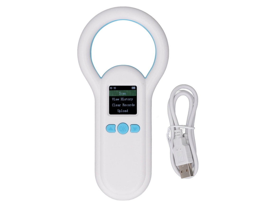 Scanner de Microchip Animal 134.2khz com Tela Tft 1.44 Polegadas Bluetooth 5.0 Usb2.0 | S/MARCA