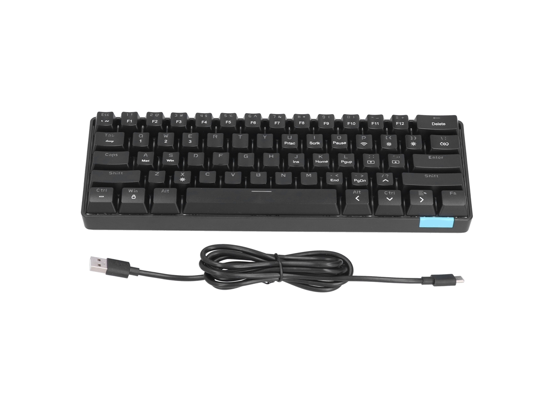 Teclado Mecánico Inalámbrico BT5.0 61 Teclas PBT 12 Efectos de Iluminación STK61 | S/MARCA
