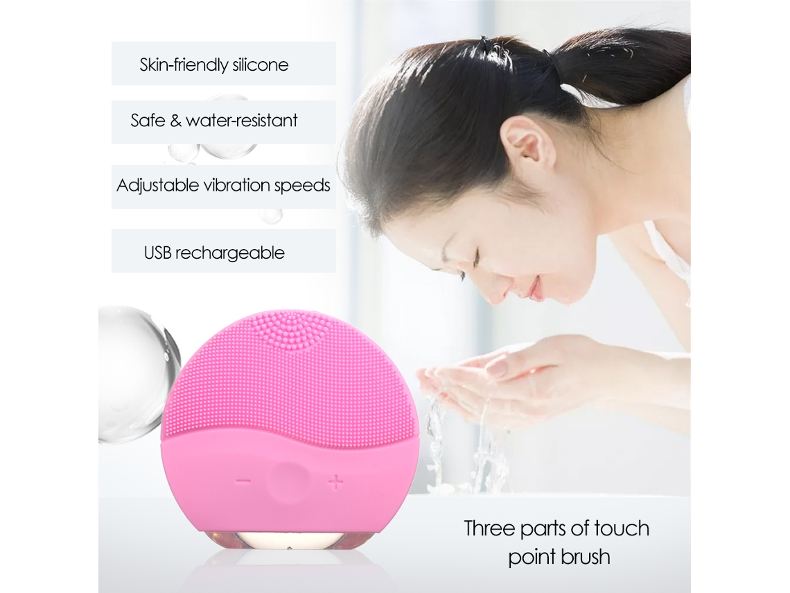 Cleanser Facial Elétrico De Silicone Com Massagem Para Limpeza Profunda E Beleza Da Pele
