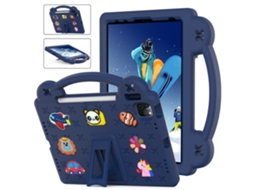 Capa Protetora Czhhmart Para Ipad Mini 4/5 7.9 Polegadas, Silicone Com Alça Manual Azul-marinho