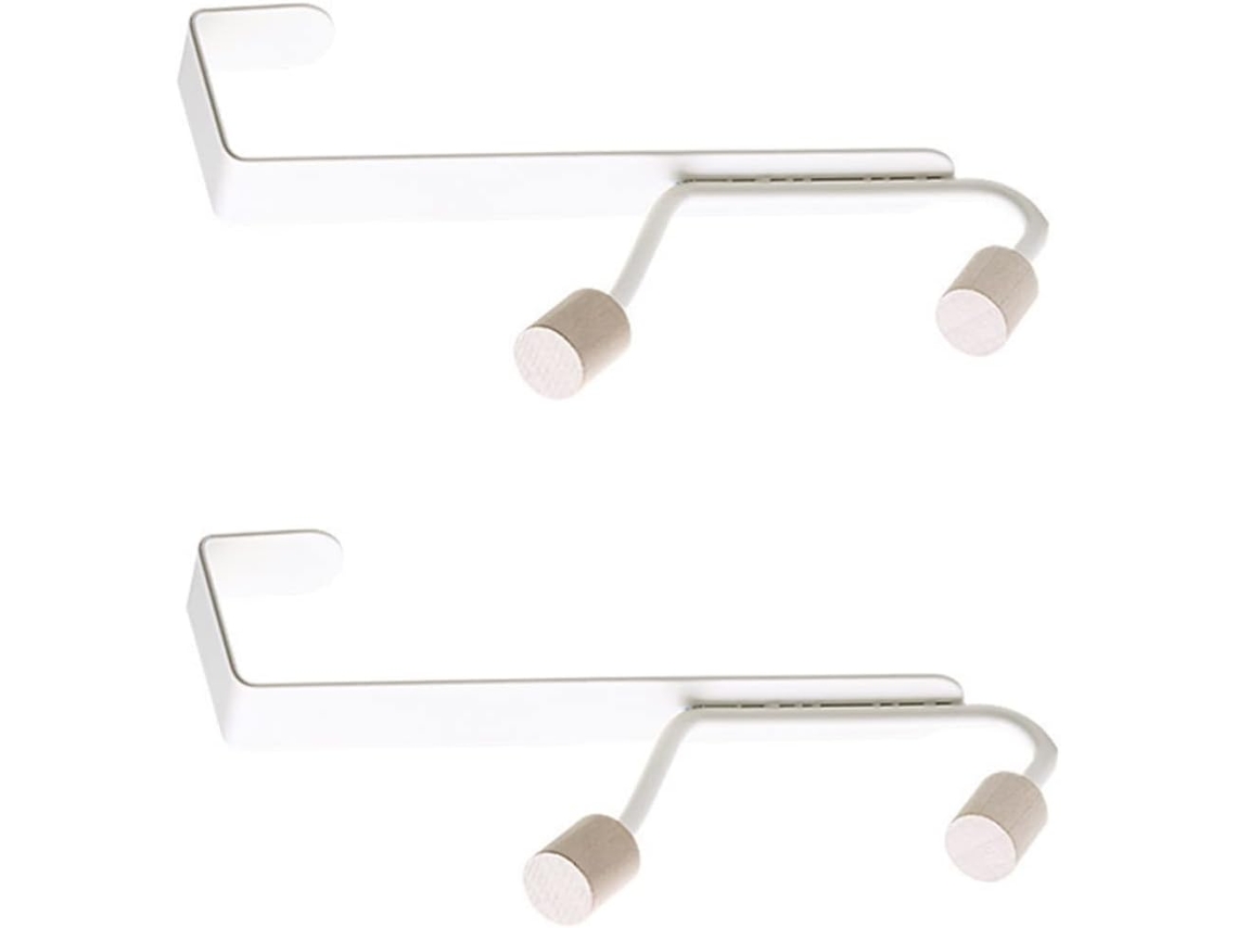 2 Ganchos De Ferro Fáceis Instalar Para Pendurar Em Portas, Design Ver