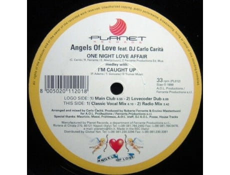 Vinil One Night Love Affair Medley With Im Caught Up Planet Records
