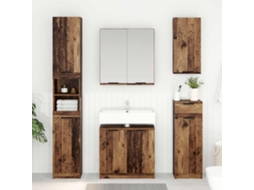 Vidaxl Armário De Banheiro Madeira Antiga 64,5 X 33,5 X 59 Cm
