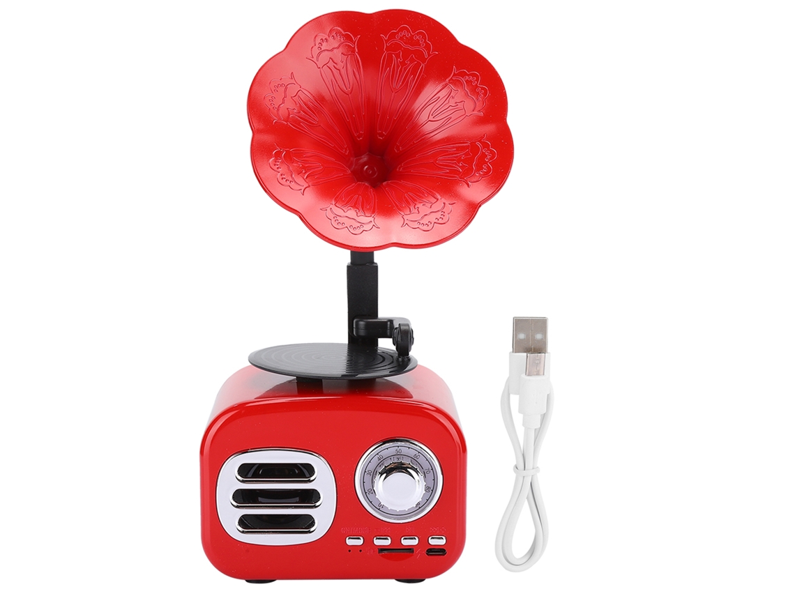 Caixa de Som Bluetooth Mali portátil, vermelho, com reprodutor de música