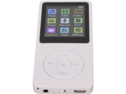 Reprodutor de MP3/MP4, 8 horas de reprodução de música digital portátil, som sem perdas, plugue de carregamento, 32g, preto, 1 (branco)
