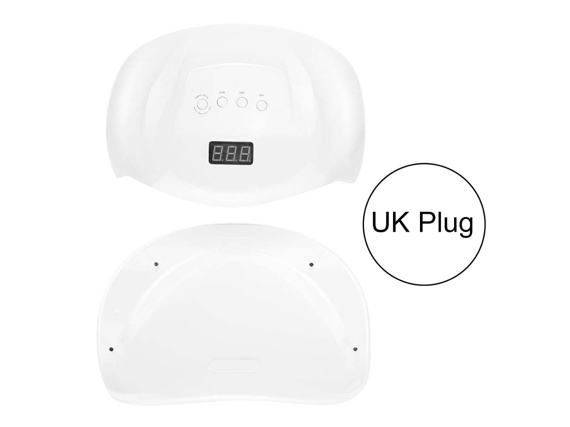 Lâmpada Led Profissional De Secagem De Unhas 72w Para Esmalte Gel Manicure Com Plug Uk