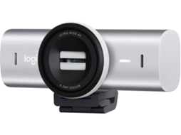 Webcam LOGITECH MX Brio (Outlet Caixa Aberta - 4K - UHD - USB Tipo-C - Pale Grey)