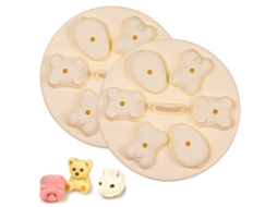 Moldes de Silicone para Bolo 2 Peças 12 Cavidades Moldes de Desenho Animado para Alimentos Reutilizáveis para Pudim Gelatina Biscoitos e Gelo NEVEANCE