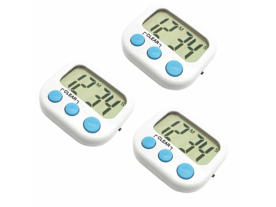 3 Peças Temporizador Eletrônico Versão Em Inglês Branco (produtos Com Desconto Promocional)