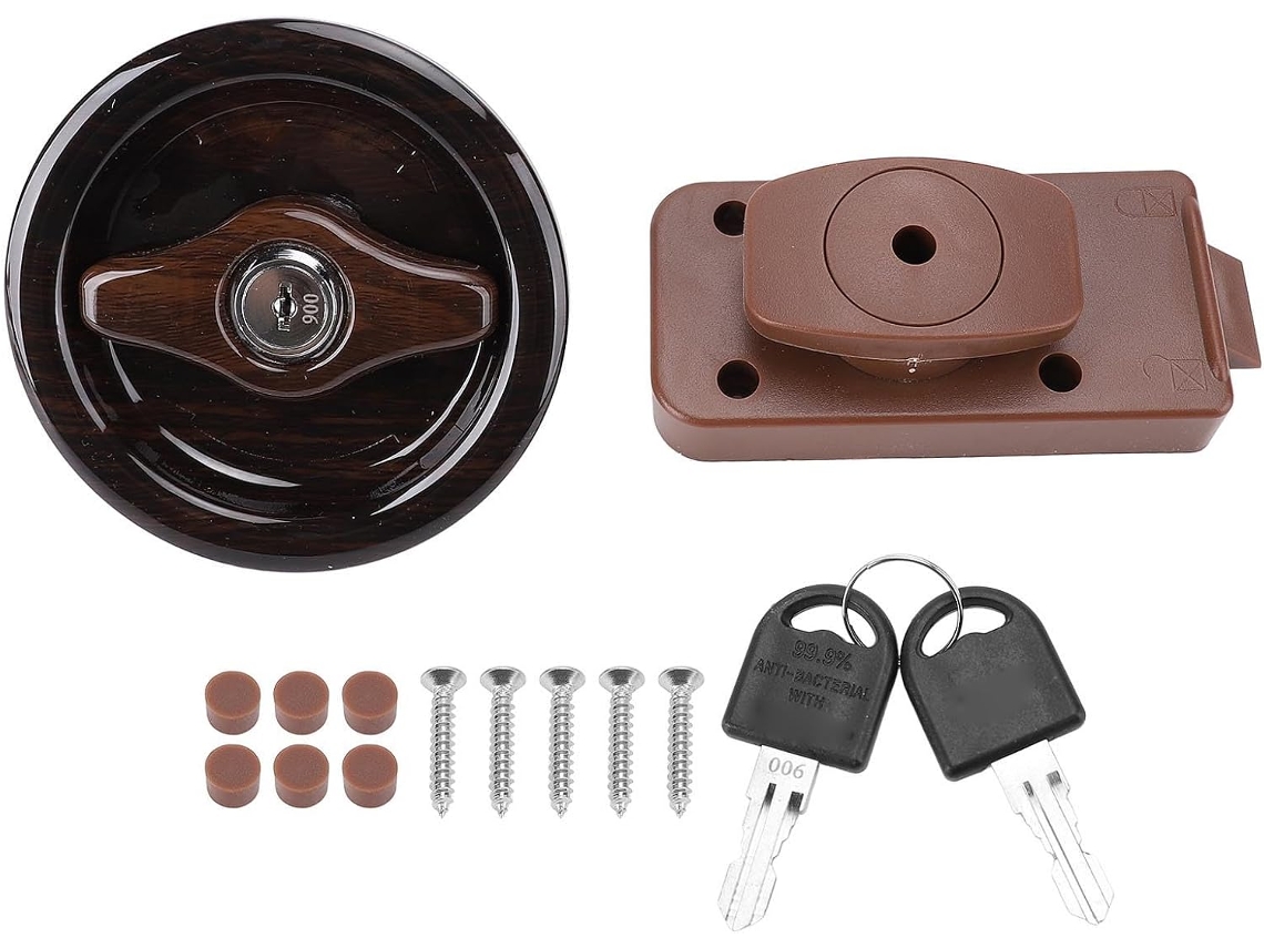 Conjunto De Maçaneta Travamento Para Rv, Maçaneta Redonda À Prova D Água Para Porta De Banheiro Com Chave, Chave De