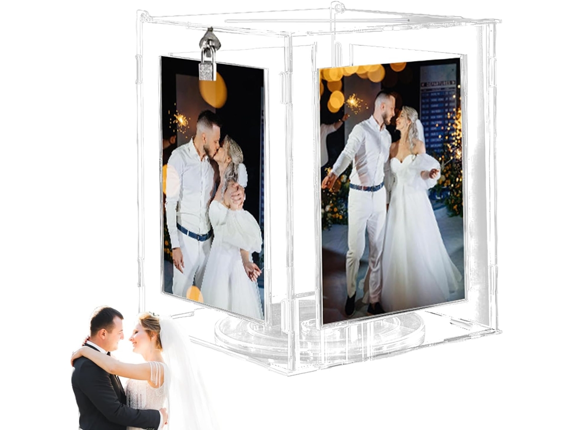 Caixa Porta Cartões De Casamento Porta Cartas Giratório Transparente Para Envelopes Envelope Tra Gokoco