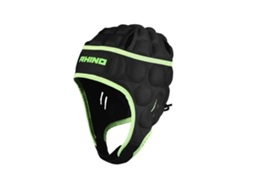 Head Guard Rugby Júnior Preto Verde Médio Meninos Rhino