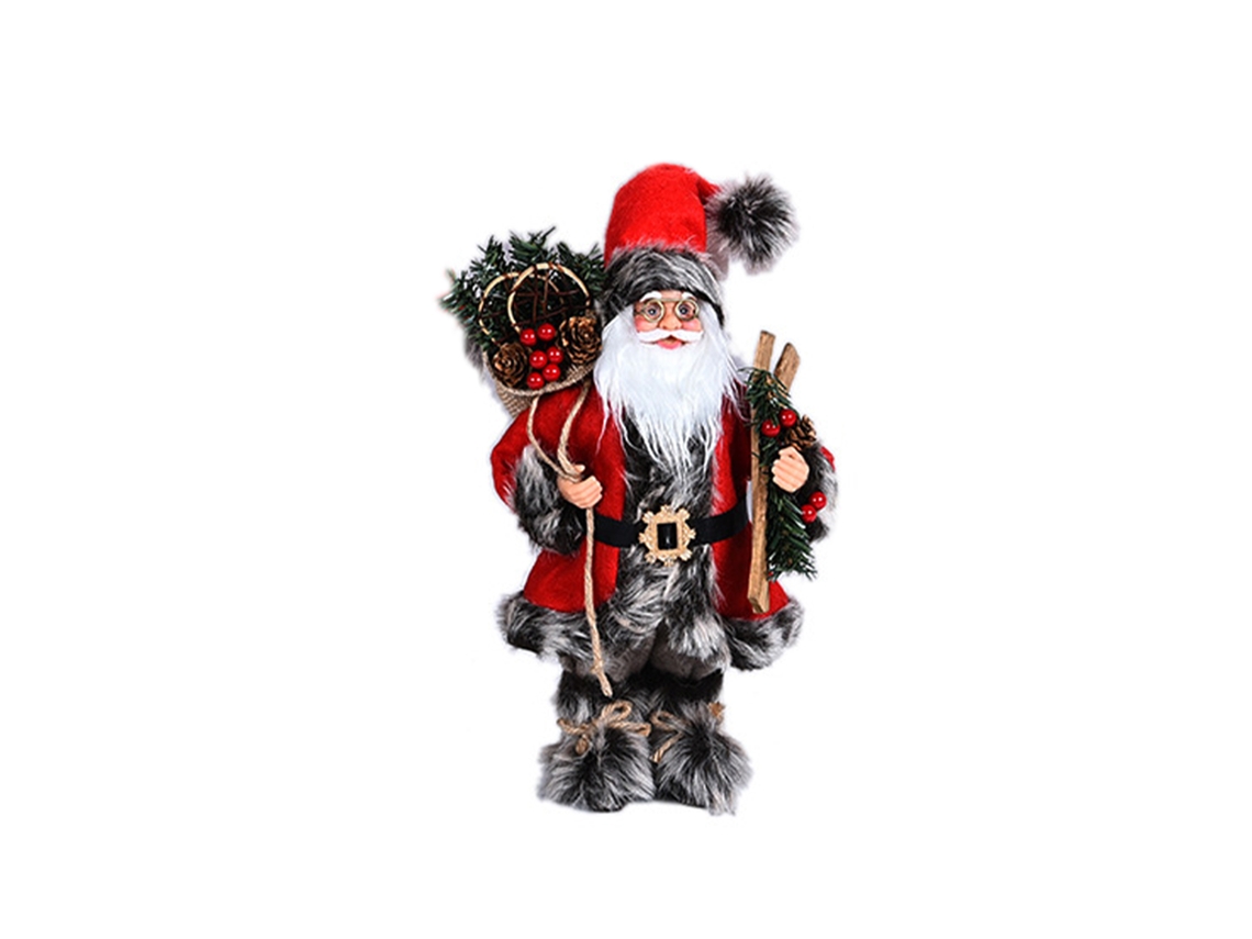 Laxiscreed Estatueta De Pai Natal Vermelho Para Decoração De Natal Festiva