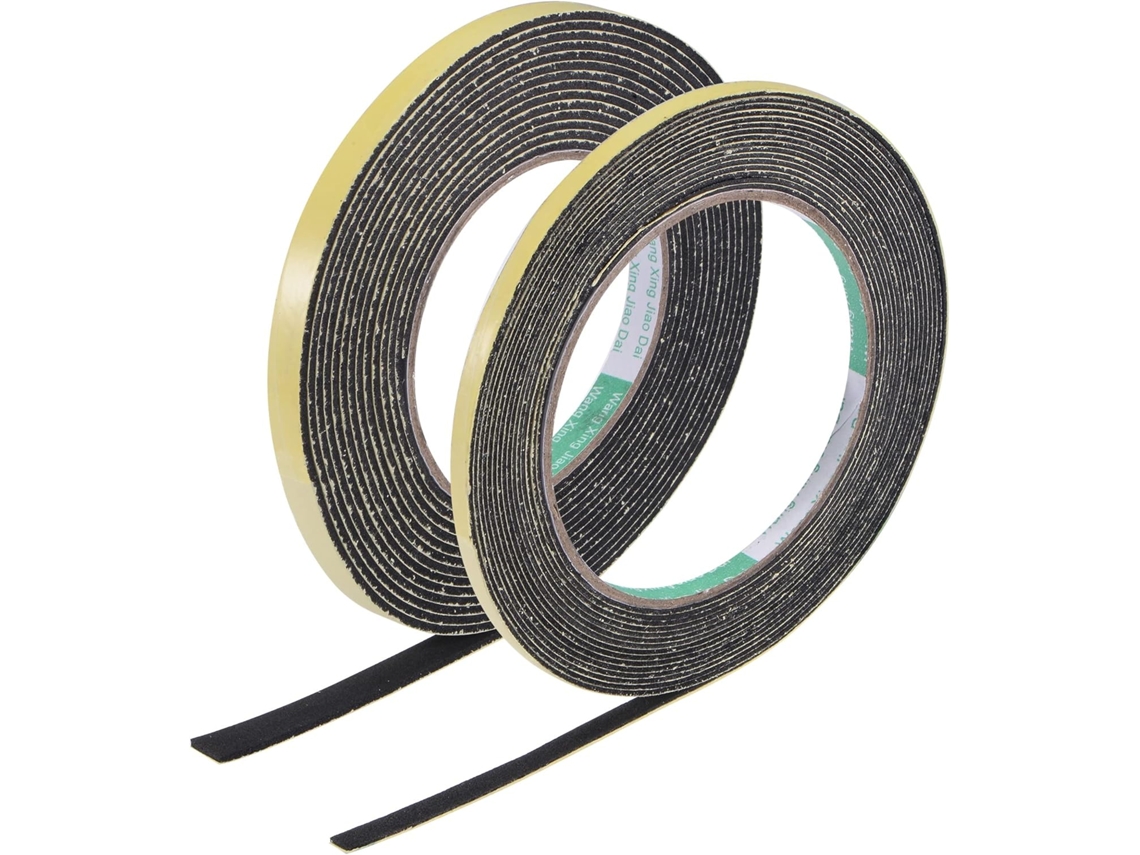 Conjunto 2 em 1 de Fita Adesiva de Espuma para Vedação e Isolamento, 5 Mm/10 Mm de Largura, 1 Mm/2 CHABERLU