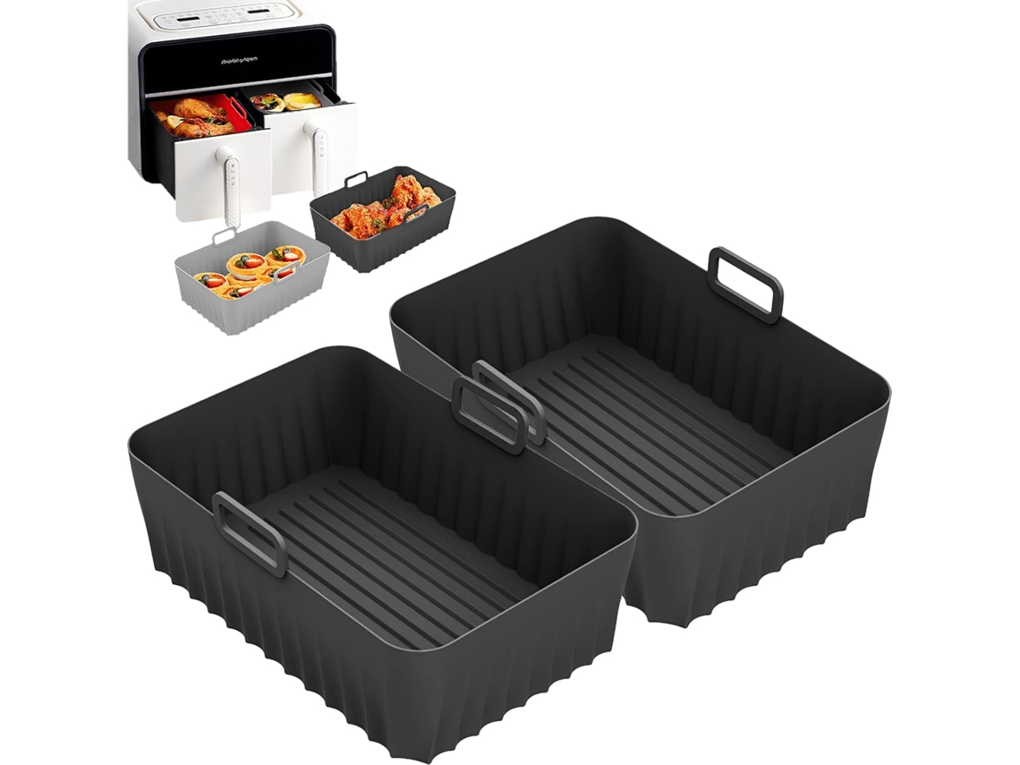 Acessórios Para Fritadeira A Ar, Pacote Com Dois Acessórios Para Fritadeira A Ar, Resistente A Altas Temperaturas, Livre De Bpa, Durável