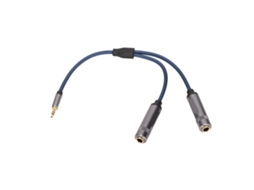 Mali cabo Adaptador 3.5mm Macho Trs para 2 X 6.35mm Fêmea Ts Splitter Estéreo 0.3m/1ft para Pc