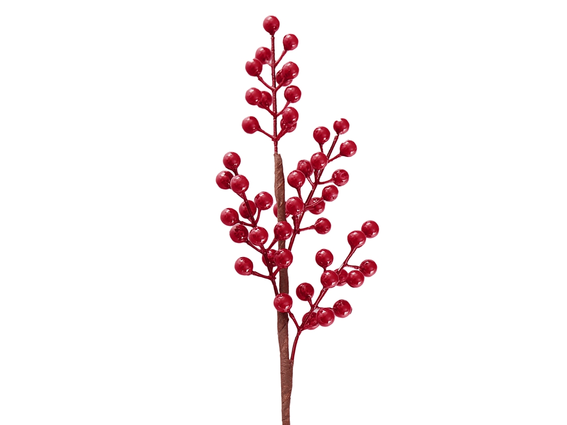 Laxiscreed Ramos De Hera Artificial Vermelha Escura 48cm Para Decoração De Natal