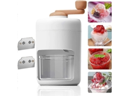 Triturador de Gelo Manual Rotativo, Máquina de Gelo com Recipiente, Triturador de Gelo TAISHENGDA