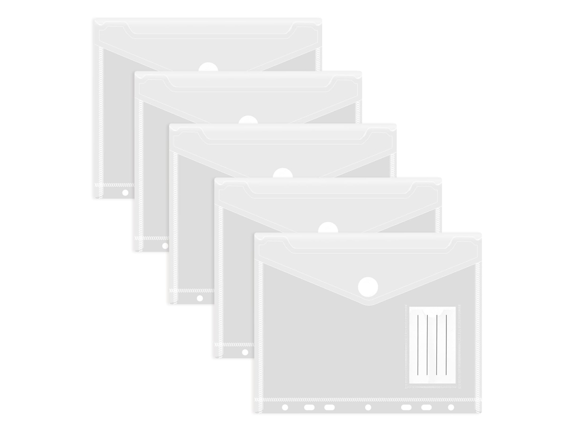 Pasta para Documentos A5, Pasta Transparente para Arquivamento de Documentos, Pastas Impermeáveis​​ para Coleção de Documentos BRILVIBERA