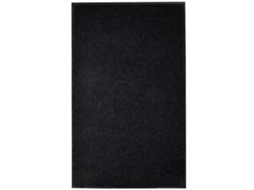 Vidaxl Tapete De Porta Preto 117x220 Cm Pvc