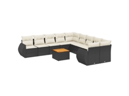 Garden Sofa Set, Garden Sofa Sets Vidaxl Preto Rattan / Vime (n/a)