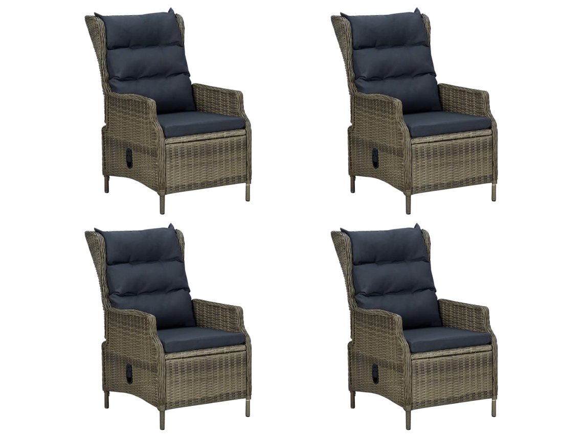 Maison Exclusive - 5 Pcs Conjunto De Jantar Para Jardim Castanho