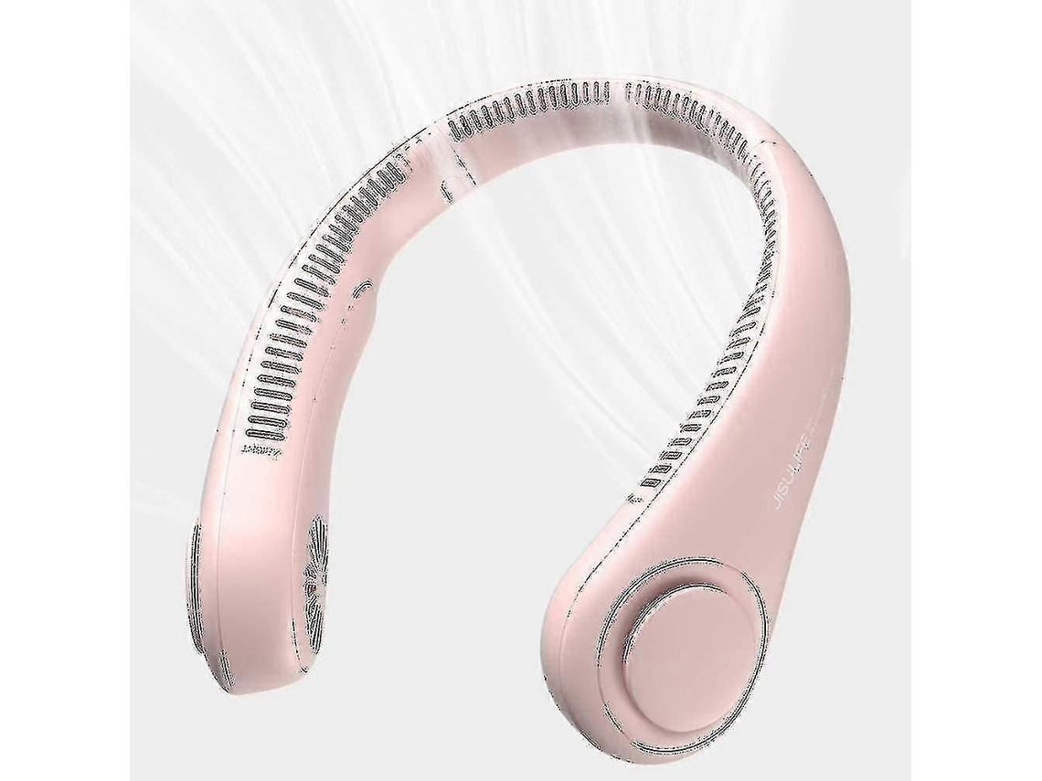 Ventilador Portátil Do Pescoço, Mãos Livres De Sem Lâmina Rosa