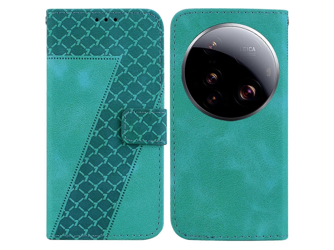 Capa De Couro Com Relevo Em Sete Formatos Para Xiaomi 15 Ultra