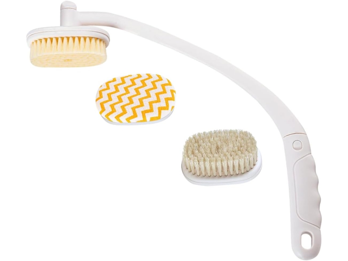 Escova De Banho Happyyami Com Cabo Longo E Curvo Para Corpo Costas Ferramenta Prática Segura