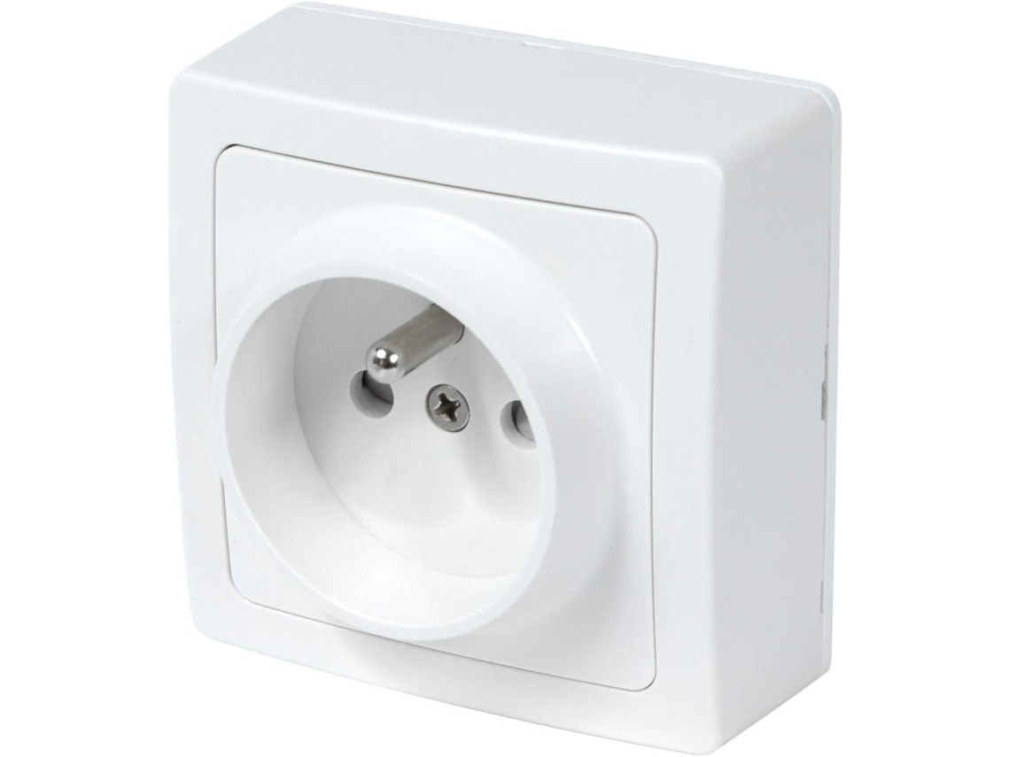 Tomada Elétrica Completa para Parede, Ideal para Reformas, Montagem em Superfície, Branca, 66 X 72 41 Mm BRILVIBERA