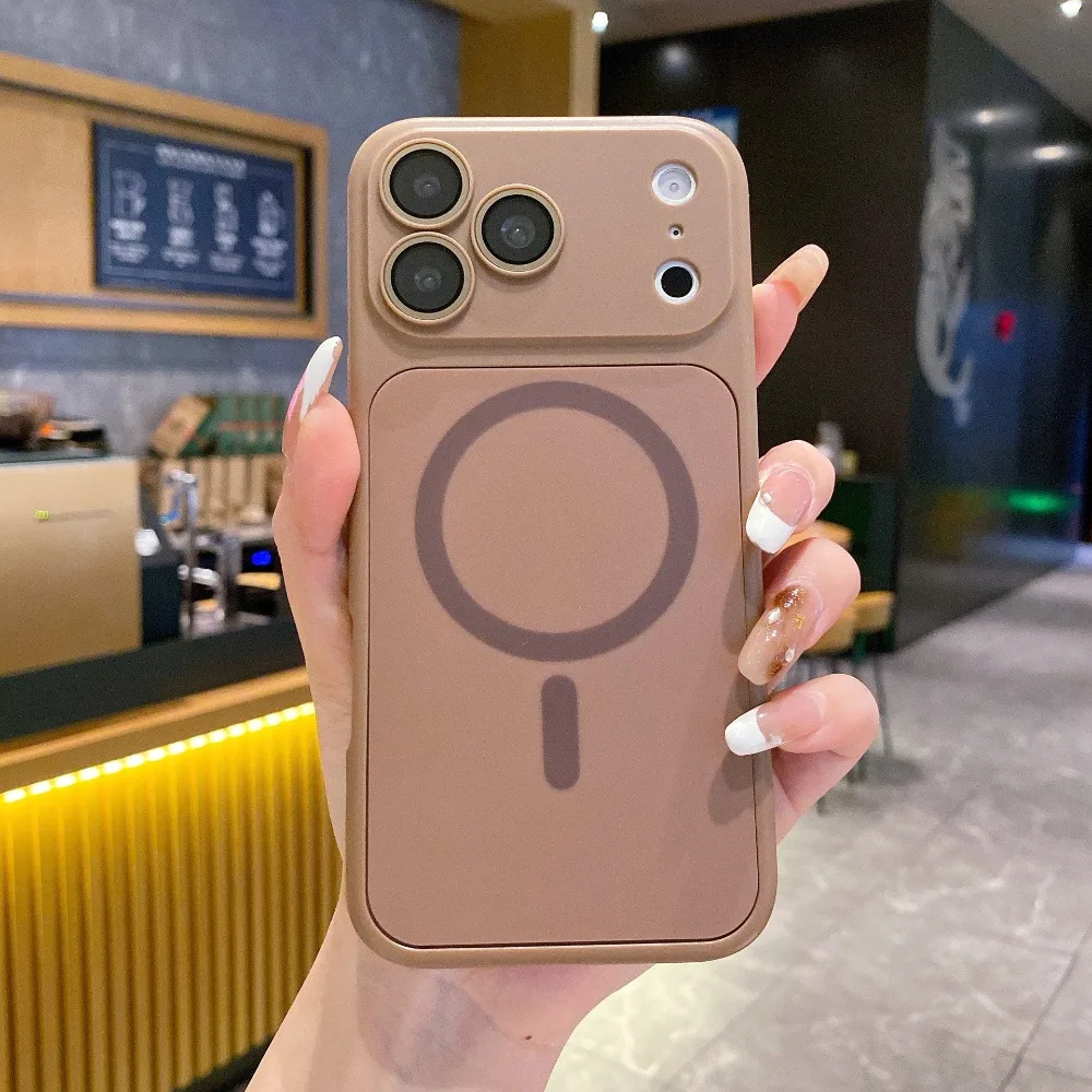 (dourado, Iphone 13 Pro) Capa Magnética Magsafe 2 Em 1 Para Iphone, Proteção De Lente