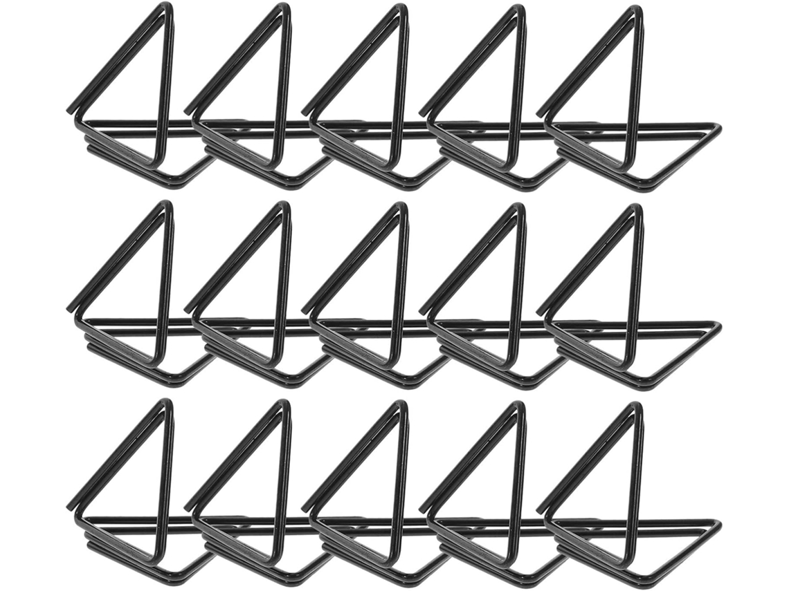 Conjunto De 30 Clipes Papel Triangulares Em Liga Alumínio Preto Para Cartões Mesa E Fotos, Estilo Simples Para