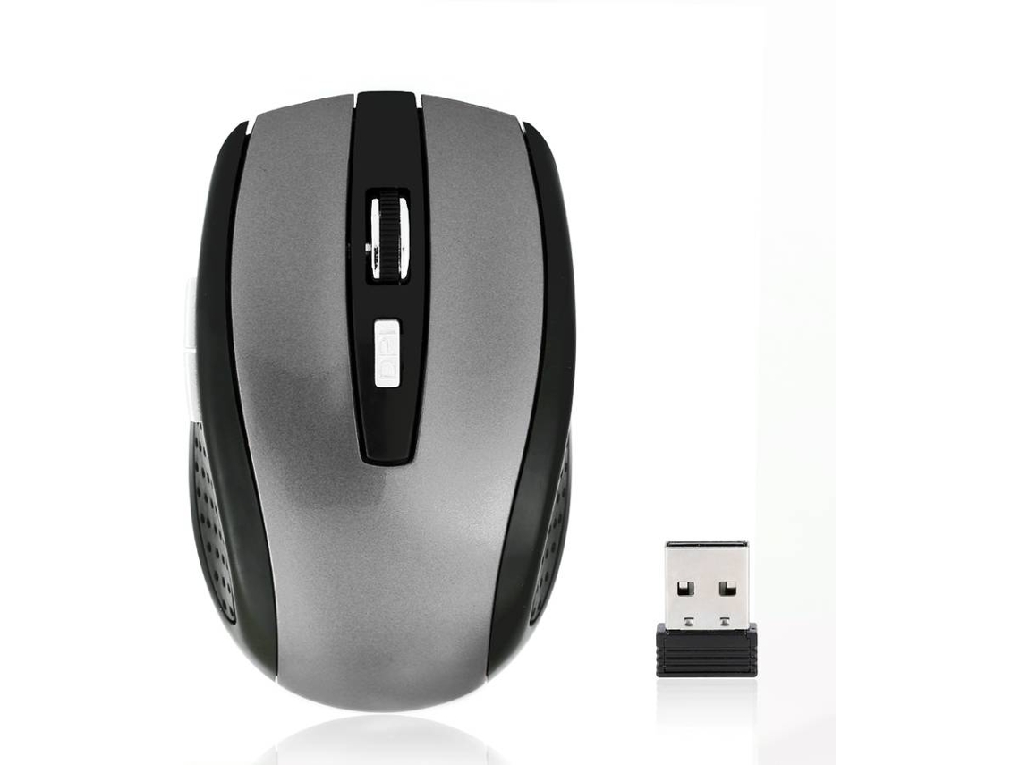 Rato GETEK 040 (Wireless - 1600 dpi - Prateado)